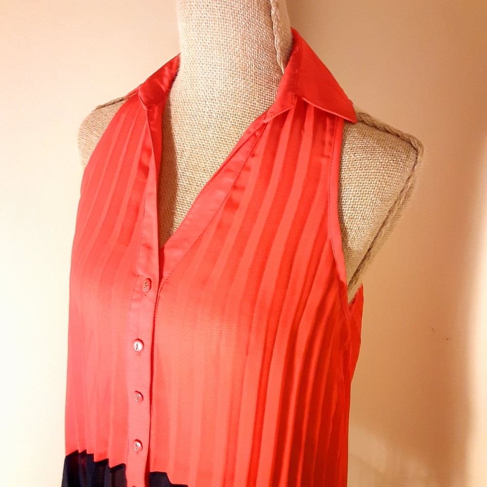 San Joy red & black sheer high low top small - Picture 3 of 5